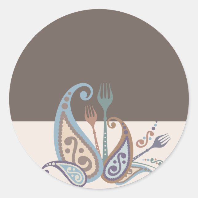 horquillas de paisley de mi pegatina de regalo de  (Anverso)