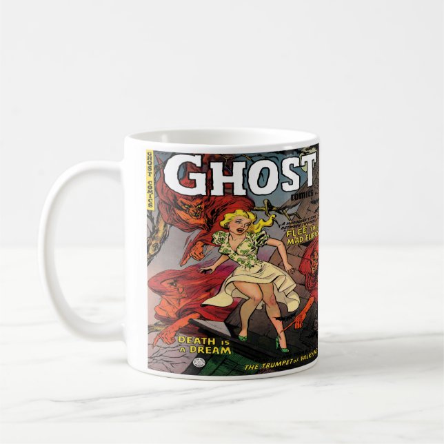 Horror Viejo Libro de historietas Diseño Café Taza (Izquierda)
