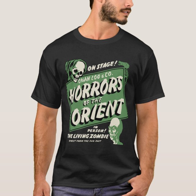 Horrores de la camiseta de Oriente Spookshow (Anverso)