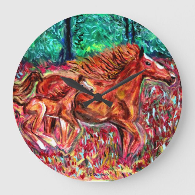 Horse Art - Relojes de diseño - Arte de D. Davidso (Anverso)