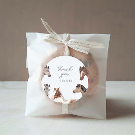 Horse Baby Shower Gracias por tratar las etiquetas