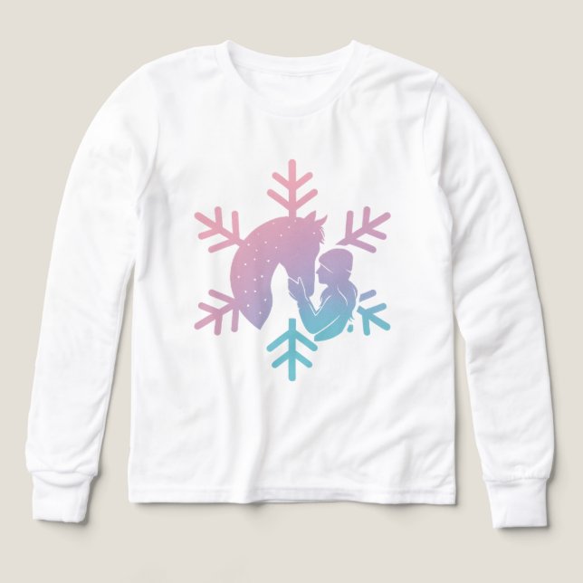 Horse Girl Long Sleeve Shirt  (Diseño frontal)