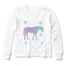 Horse Long Sleeve Shirt Girls– Winter Horse 