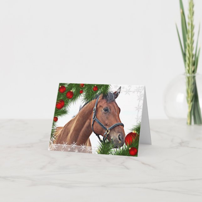 Horse Lover Ecuestre Cute Pony Feliz Navidad (Anverso)
