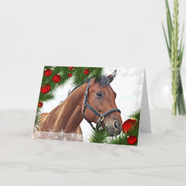Horse Merry Navidad Ecuestre Ecuestre Cute Pony