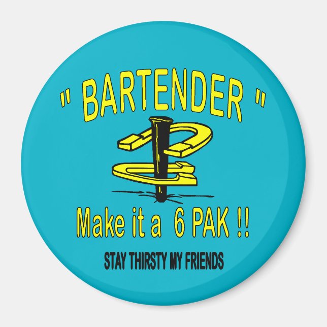 Horse Shoe Pitching 3" Redondo imán (Frente)