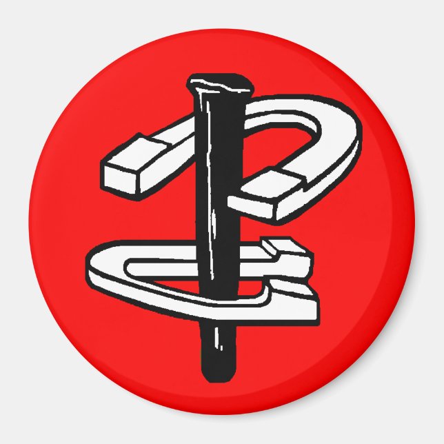 Horse Shoes imán de 3" (Frente)