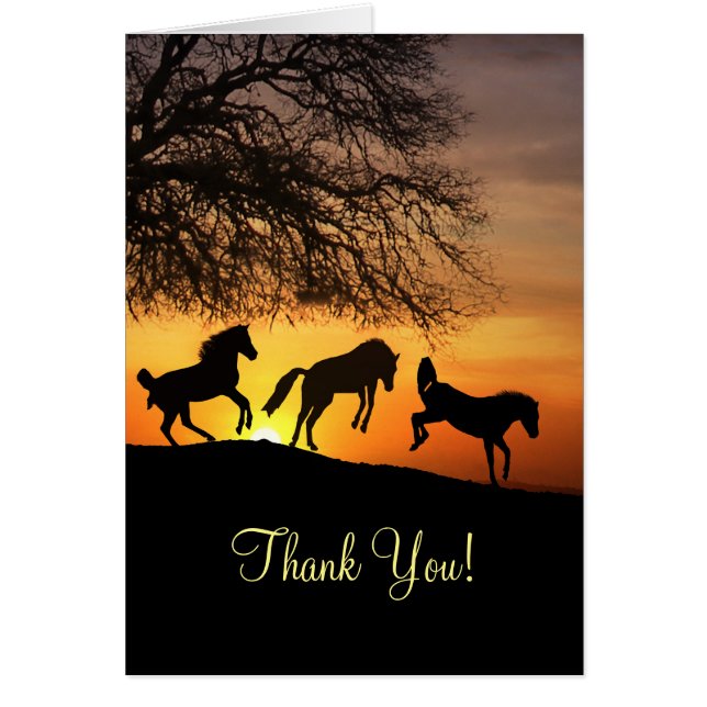 Horse Thank You You Made My Day Cards (Frente)