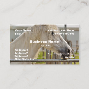 Horse Theme tarjeta de visita HAMbyWhiteGlove