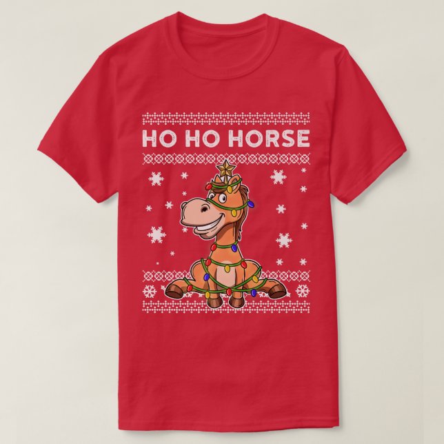 Horse Ugly Christmas Sweater Premium  (Diseño del anverso)