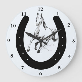 Horse y reloj de pared herradura
