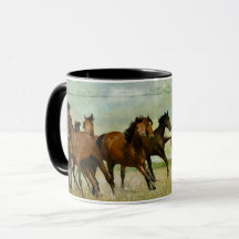 Horses Mug, Copa de Café de temática ecuestre