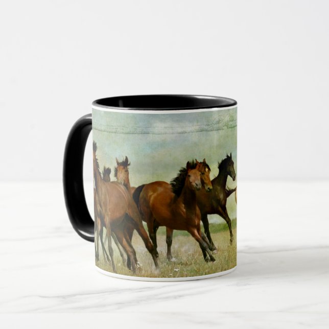 Horses Mug, Copa de Café de temática ecuestre (Anverso izquierdo)