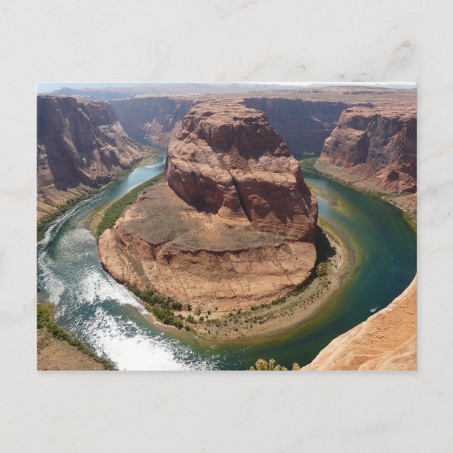 Horseshoe Bend en página, postal de Arizona (Anverso)