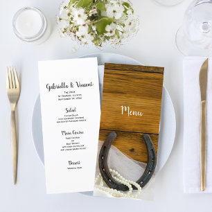 Horseshoe y Pearls Country Menú Boda Occidental