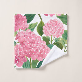 Hortensia Rosa Acuarela Floral Costera