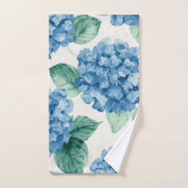 Hortensias Azules Floral Acuarela Botánica Flores