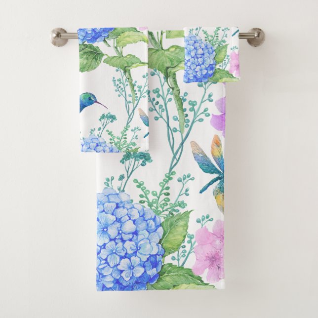 Hortensias Azules y Colibríes  (In situ)