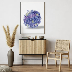 Hortensias en Acuarela - Impresión de Arte Floral