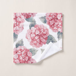 Hortensias rosadas pintura floral acuarela de flor