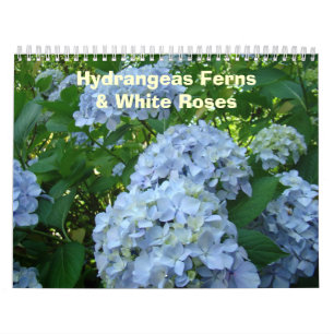 Hortensias Rosas Blancas Helechos Calendario Profe