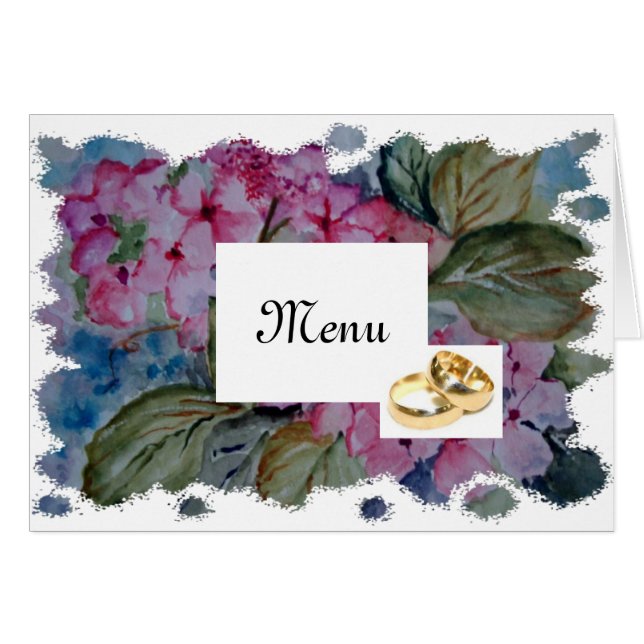 hortensias Rosas - menú boda (Anverso (Horizontal))