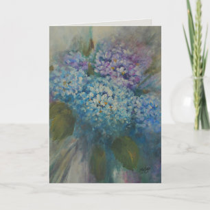 Hortensias Tarjeta de agradecimiento 5 x 7