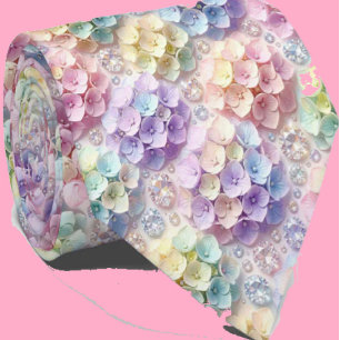 Hortensias y Diamantes   Corbata de Cuello de Arco