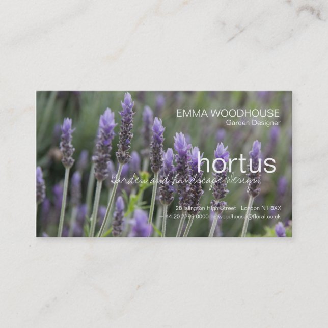 Hortus - Tarjeta Lavendar (Anverso)