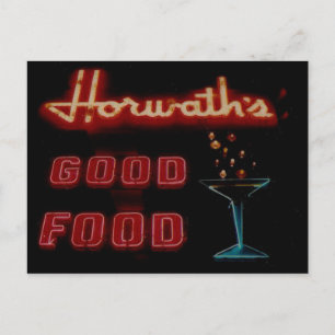 Horwaths, Elmwood Pk. Il. Tarjeta postal de Neon V