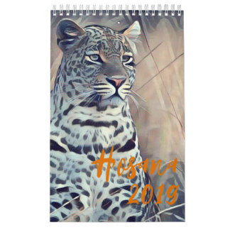 Hosana el calendario de pared del leopardo 2019