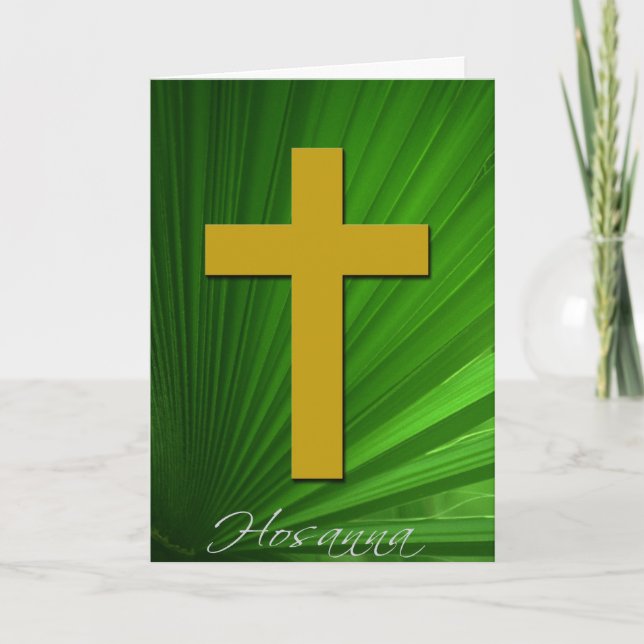Hosanna con tarjeta de saludo biblia Verse (Anverso)