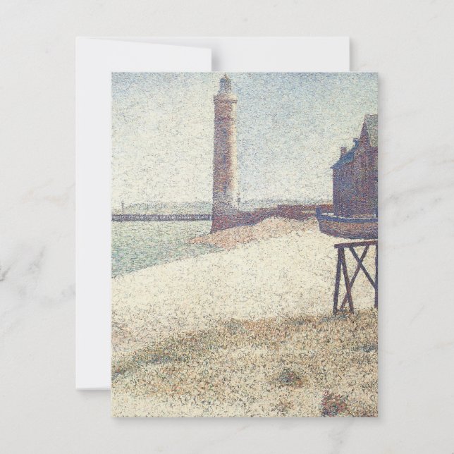 Hospicio y faro, Honfleur de Georges Seurat (Anverso)
