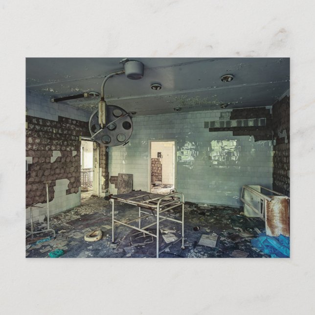 Hospital Abandonado de Pripyat por postal de Chern (Anverso)