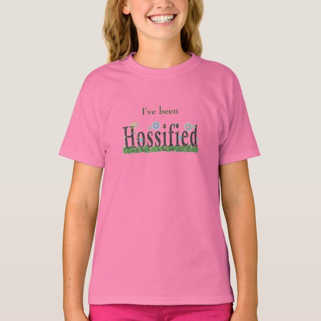 hossiada con camiseta para niños con mariposas (Anverso)