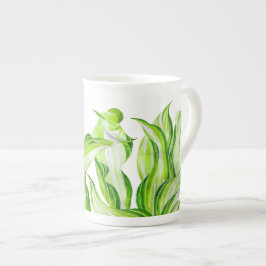 'Hosta con Mosta' en una taza de hueso de China