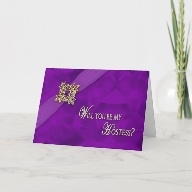 Hostess - Invitación de la asistente nupcial (Anverso)