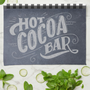 Hot Cocoa Bar Chalkboard Kitchen Toalla
