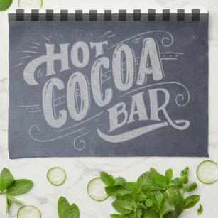Hot Cocoa Bar Chalkboard Kitchen Toalla