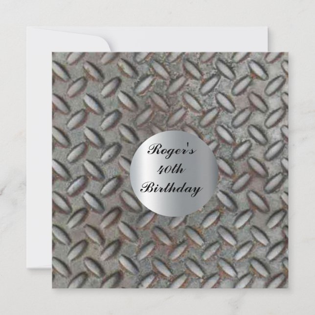 Hot Man 40.ª Invitación a la fiesta de cumpleaños (Anverso)