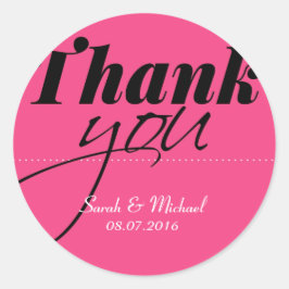 Hot Pink Gracias A Los Pegatinas Partidarios Favor