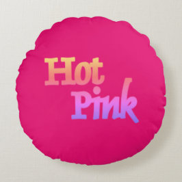 Hot Pink w nombre almohada de lanzamiento de polie