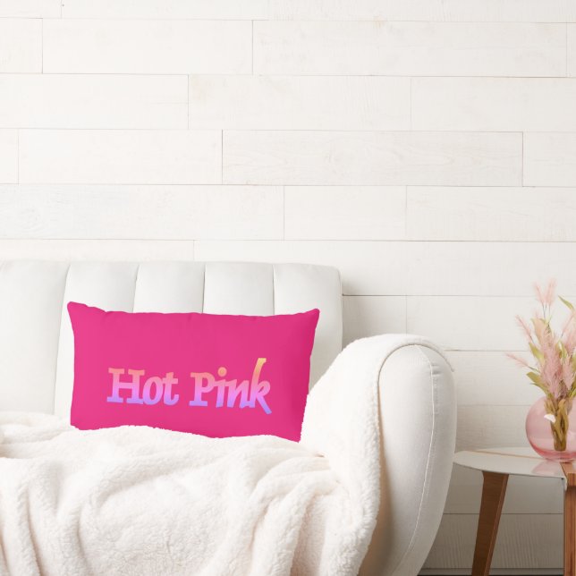 Hot Pink w nombre lumbar almohada (Sofá)