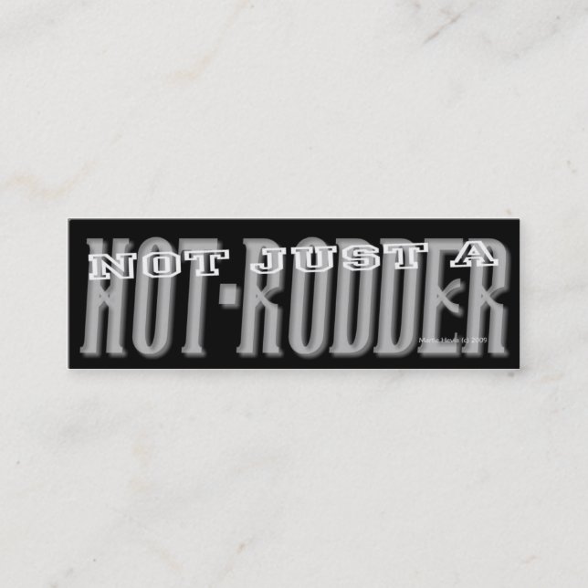 Hot Rodder - Tarjeta personal de medios sociales (Anverso)