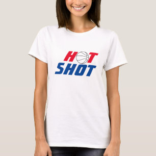 Hot Shot Cita de básquetbol con camiseta de text