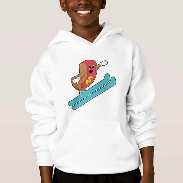 Hotdog como saltador de esquí con Ski.PNG (Anverso)