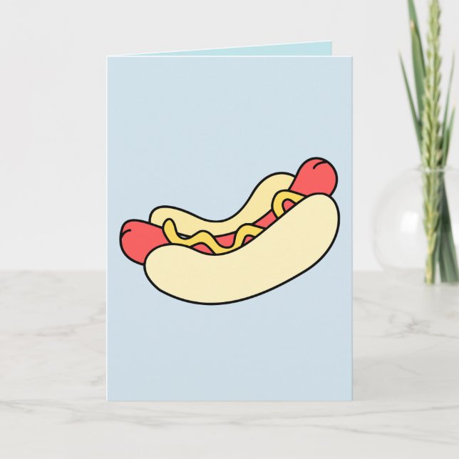 HOTDOG FELIZ TARJETAS DE REUNIÓN DE CUMPLEAÑOS (Anverso)