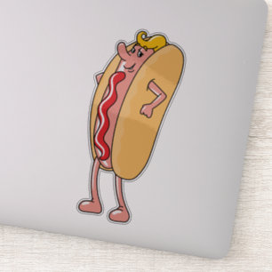 HOTDOG FUNNY DIE-CUT STYLE DECAL PEGATINA BIG