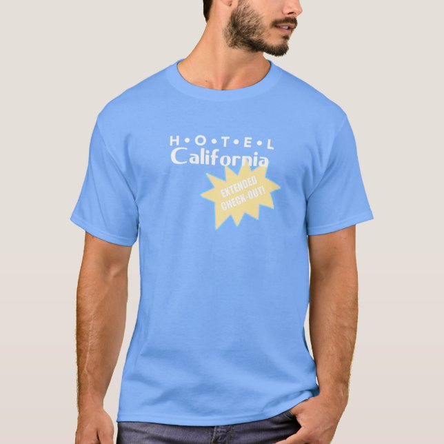 HOTEL CALIFORNIA: CAMISETA DE CHECK-OUT AMPLIADA (Anverso)
