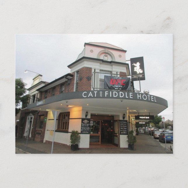 Hotel Cat and Fiddle en postal Balmain (Anverso)